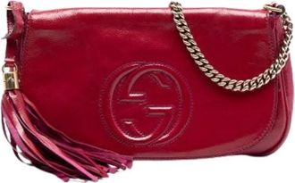 Gucci Pre-owned Shoulder Bags, female, Pink, Size: ONE SIZE Pre-owned Vintage Crossbody Bag