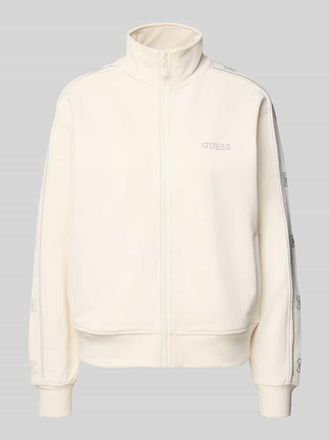 Guess Regular Fit Sweatjacke mit Viskose-Anteil Modell Octavia in Offwhite, Gr&ouml;&szlig;e XL