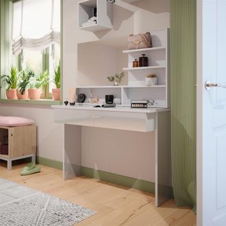 Vicco Tocador Azur, Blanco, 120 Cm Con Estante De Espejo