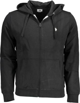 U.S.Polo Association Cotton Hooded Zip Sweatshirt - Heren - Vesten met rits - Zwart - 2XL - Katoen - Hoodies & sweatvesten