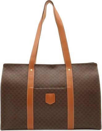Celine Brown Dark Brown Pvc Leather Shoulder Bag Tote Bag (Pre-Owned)