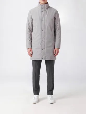 Herno Cappotto monopetto imbottito in piuma con design double-layer