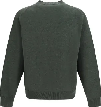 Kenzo Mens Jumping Tiger Cotton Sweatshirt Dark Khaki Knitwear Sweater