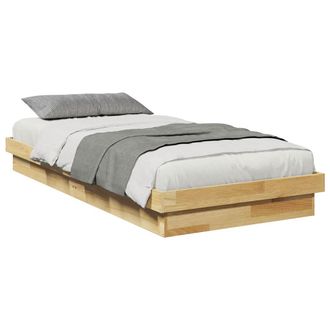 vidaXL Struttura Letto Senza Materasso 75x190 Cm In Legno Di Rovere - Vidaxl