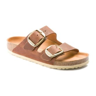 Birkenstock Sliders, female, Brown, Size: 10 US Arizona Big Buckle