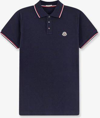 Moncler Polo in cotone con patch Logo - MONCLER - gender_Man