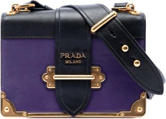 Prada Pre-owned Prada Saffiano Trimmed City Calf Cahier Crossbody Ladies IC5P334EGJRHNG93