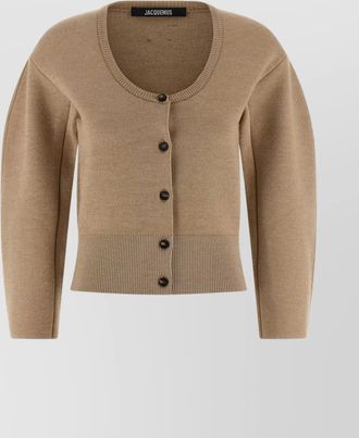 Jacquemus double layer cardigan ribbed hem