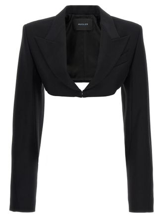 MUGLER Black Cropped Jacket