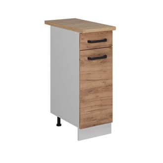 Vicco Mueble Bajo De Cocina R-line, Roble Dorado, 30 Cm Et Roble