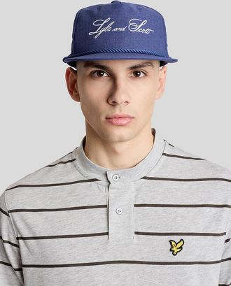 Lyle & Scott Lyle And Scott Mens Embroidered Canvas Rope Cap - Blue - Size: 1SZ