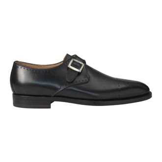 Kiton Dress Schoenen Classic Solid 100% Handmade - Heren - Nette schoenen - Zwart - 42 EU - Leer - Schoenen