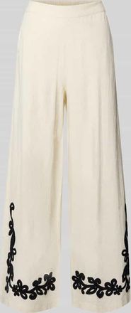 Vila Stoffhose aus Viskose-Mix in 7/8-L&auml;nge Modell POLLI in Beige, Gr&ouml;&szlig;e 34