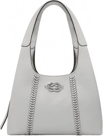Brighton Selene Canvas Interlok Harmony Bag In Sterling