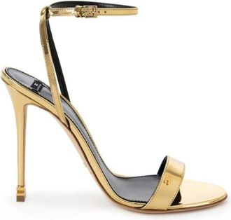 Elisabetta Franchi Schoenen - Dames - Sandalen met hakken - Geel - 39 EU - Schoenen