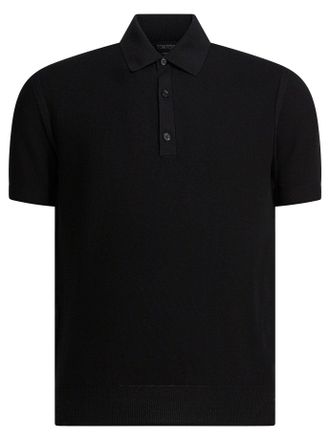 Tom Ford Piqu&eacute;-Poloshirt aus Seide und Baumwolle
