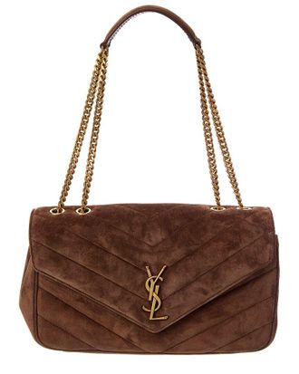 Saint Laurent Loulou Medium Suede Shoulder Bag