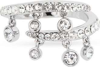 Covet Charm Wrap Ring in Clear/Silver at Nordstrom Rack, Size 6