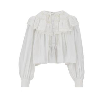 Chlo&eacute; Voile ruffled short blouse Woman 38