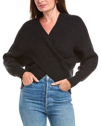 Rain + Rose Crossover Wrap Sweater