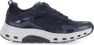Gabor Blauwe Rollende Wandelsneaker Vrouwen - Dames - Sneakers - Blauw - 38 EU - Leer - Schoenen