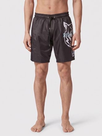 Plein Sport Boxer da mare in nylon con logo stampato a contrasto