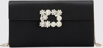 Roger Vivier Clutch Efflorescence Roger Vivier in raso con fibbia gioiello