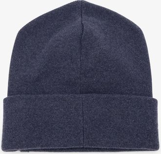 Brunello Cucinelli Womens Cashmere Hat With Monili Detail, Blue