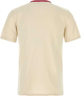 Dolce & Gabbana Mens Ivory Cotton T-Shirt Pergamenamedio Exterior
