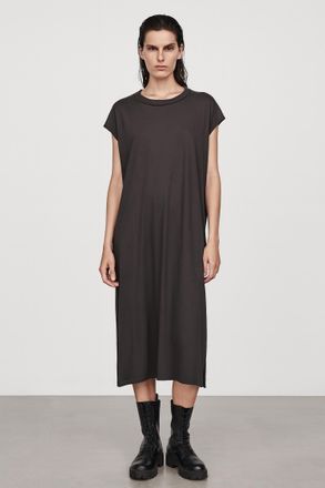 Bloomingdale's Alina Midi T-Shirt Dress In Washed Black