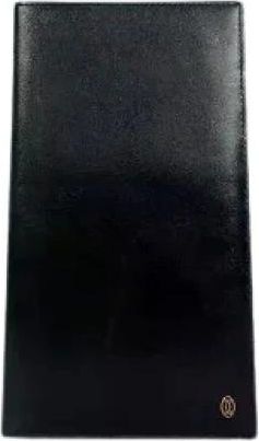 Cartier Pre-owned Wallets, female, Black, Size: ONE SIZE Pre-owned Vintage Smooth Leather Wallet