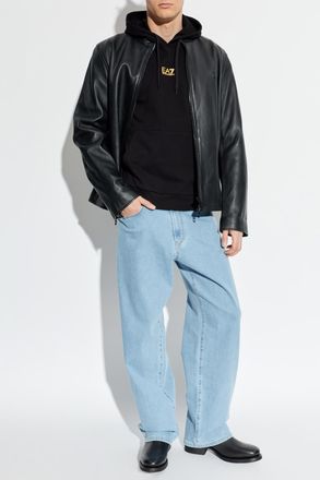 Emporio Armani Hoodie, Mens, Black