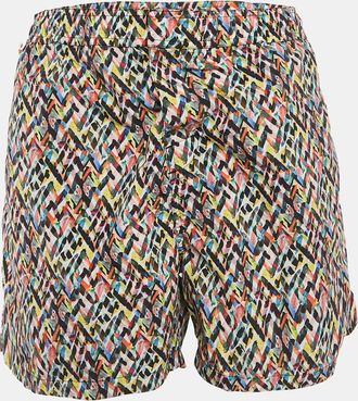 Missoni Multicolor Chevron Print Nylon Swim Shorts