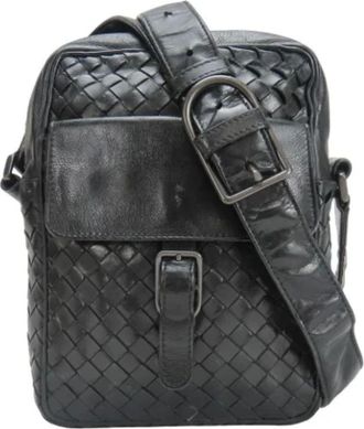 Bottega Veneta Pre-owned Cross Body Bags, female, Black, Size: ONE SIZE Pre-owned Leather shoulder-bags