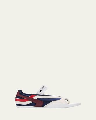 サンダル・ミュール MiuMiu White leather thong sandals (5Y468EF01006E F0964) Leather thong sandals in white - Miu Miu | Mytheresa