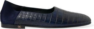 Dolce & Gabbana Loafers - Heren - Loafers - Blauw - 45 EU - Leer - Schoenen
