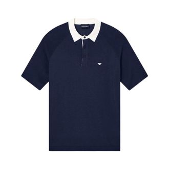 Emporio Armani Polo Shirts, male, Blue, Size: 2XL Pullover