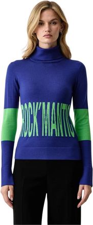 Patrizia Pepe Su&eacute;ter de cuello alto - Knitwear - Mujer - Azul - XS