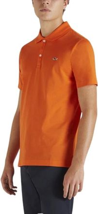 Paul & Shark Polo Shirt met Logo - Heren - Polos - Oranje - M - Katoen - Tops