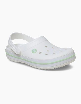 Crocs Womens Crocs Crocband EVA Womens White/Serene Green Clogs - Size: UK 8 / eu 42/43 / us m9w11