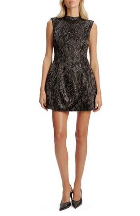 Bardot Christa Beaded Sleeveless Minidress in Black at Nordstrom Rack, Size 12