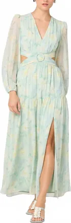 Astr Klarissa Long Sleeve Dress In Seafoam