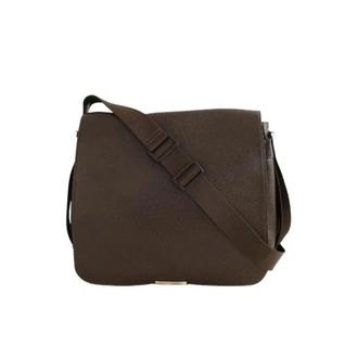 Louis Vuitton Pre-owned Cross Body Bags, male, Brown, Size: ONE SIZE Pre-owned Viktor Taiga Messenger Bag