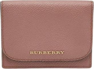 Burberry Pre-owned Wallets, female, Pink, Size: ONE SIZE Pre-owned Leather Wallet