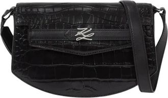 Karl Lagerfeld Studio Small Crossbody - Dames - Schoudertassen - Zwart - ONE Size - Leer - Tassen