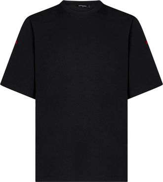 Dsquared2 Mens Large Horror Logo On Back Black T-shirt Cotton - Size X-Large