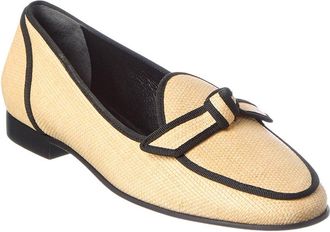 Alexandre Birman Grosgrain Raffia Loafer