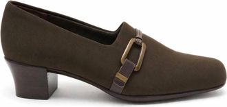 Munro Womens Cindi Heels In Brown Stretch Fabric