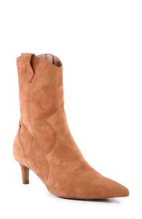 Seychelles Dallas Pointy Toe Western Sock Boot in Tan Suede at Nordstrom, Size 9.5