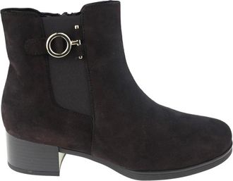 Gabor Elegante Su&egrave;de Enkelboot - Dames - Laarzen met Hak - Bruin - 39 EU - Su&egrave;de - Schoenen